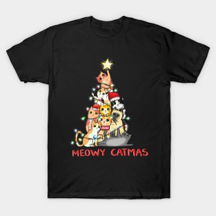 Christmas Tree Cat T-Shirt